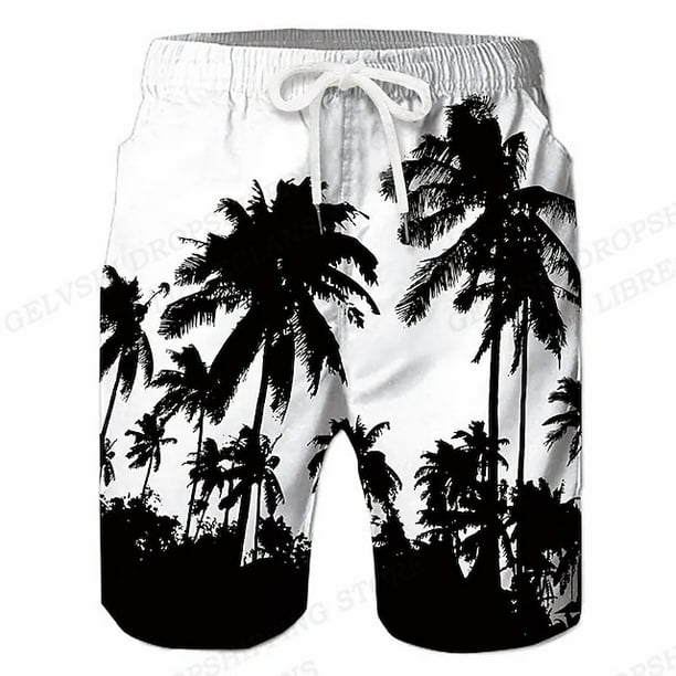 Pantalones cortos de natación para hombre, Shorts de playa para tabla de surf 3d de Coconut Tree, ropa deportiva para niño Fivean unisex