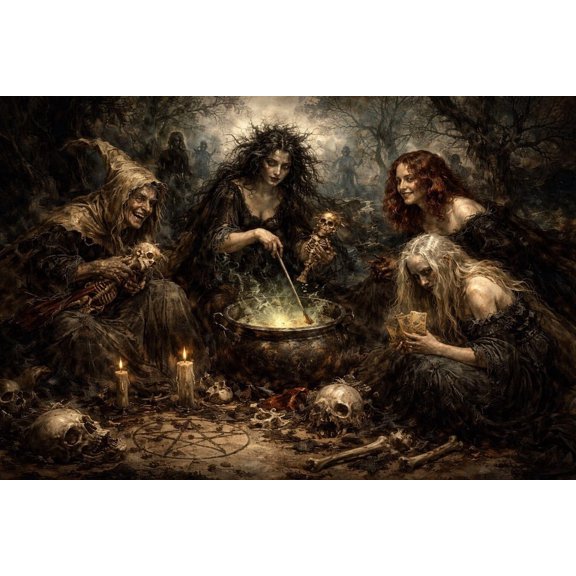 Witches Brew Halloween Wall Art, Spooky Horror Wall Art