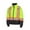 Yellow-green, variant on Pioneer High Visibility Reflective Insulated Freezer Jacket - Hi Vis Mens Work Jacket - Quilted Gusseted Action Back  Yellow/Green
