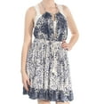 thumbnail image 3 of Free People Womens Beach Day Mini Dress, Blue, Large, 3 of 4
