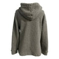 thumbnail image 5 of DHFJKG Womens Fuzzy Zip Up Asymmetrical Hoodie Jacket Irregular Hem Solid Color Long Sleeve Casual Hooded Coat For Fall Winter Soft Outerwear, 5 of 5