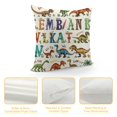 thumbnail image 4 of Orinice Dinosaur Alphabet Poster Graphic Decorative Cushion Throw Pillow Cover for Home Couch Living Room Sofa, Men Women Boy Girl Room, Car and Bedroom Decor, 1PC 24x24in, 4 of 5