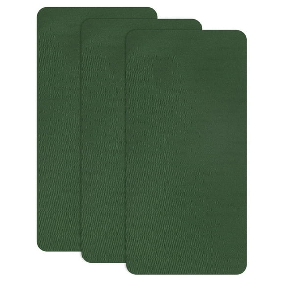 Uxcell 3-Pack Polyester Repair Patches, 7.9 x 3.9" Self-Adhesive Fabric Repair Patches for Sofas, Army Green