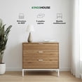 thumbnail image 2 of Cómoda Cajonera 3 Cajones Mueble Auxiliar Madera y Metal Organización Recámara Sala Diseño Nórdico, 2 of 8