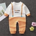 thumbnail image 2 of mgoYE Toddler Bbay Girl Clothes Newborn Baby Onesie Long Sleeve Cotton Warm Bodysuit Infant Boys and Girls Romper Clothes|Orange 12-18 Months, 2 of 4