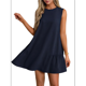 thumbnail image 2 of Vestido Tipo Chaleco Sin Mangas con Cuello Redondo en Color Liso, Azul Marino, Talla XL, 2 of 6