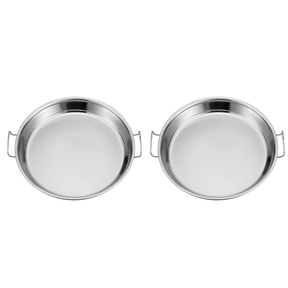 Miangastore 2 Pcs Plaque en Acier Inoxydable Plaque de Cuisson en Acier Inoxydable Résistance Haute Température Usage Domestique