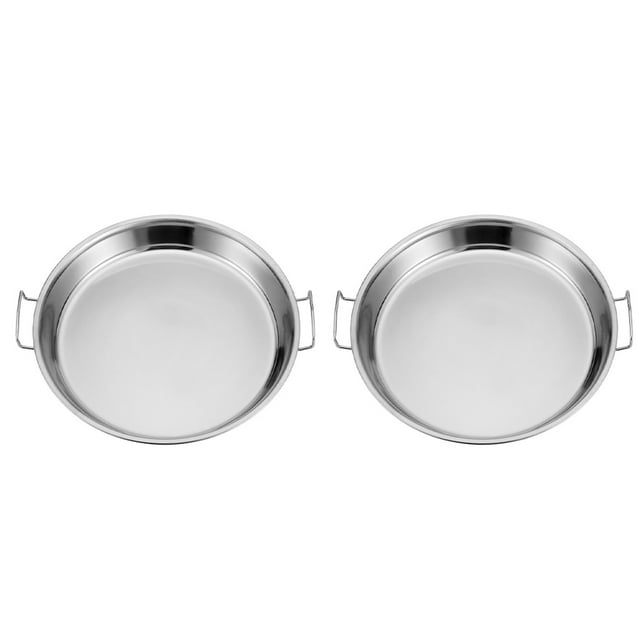 Miangastore 2 Pcs Plaque en Acier Inoxydable Plaque de Cuisson en Acier Inoxydable Résistance Haute Température Usage Domestique