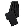 thumbnail image 5 of COSFO Elastic Waist Sweatpants Men Casual Solid Trousers with Pockets Ice Silk Joggers Open Bottom Mens Pants, 5 of 5