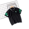 thumbnail image 4 of Nmmacb Kids Boys T-Shirt Youth Summer Solid Color Tee Lapel Short Sleeve Top Short Sleeve Tee Size 5-12Y, 4 of 7