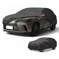 thumbnail image 1 of Funda para auto impermeable para todo clima, protección exterior contra el sol y la lluvia, con tiras reflectantes, negra para Lexus RX, 1 of 7