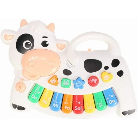 Animal-like piano  musical toy series  baby piano toy  elephant  crocodile  cow music toy  light music piano keyboard toy  children s toy gift 18 months-3 years old boy and girl (white cow) price history on PriceWatchPro