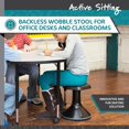 thumbnail image 2 of Learniture Backless Active Learning Stool For Office Desks And Classrooms, Active Learning Wobble Chair With Rocking Motion, 18""H, Black, 2 of 5