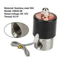 thumbnail image 4 of Válvula C, DC 12V G1/4Válvula solenoide eléctrica inoxidable Válvula eléctrica C Durabilidad probada en el tiempo, 4 of 8