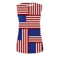 thumbnail image 4 of Women's Plus Size Cami Tops Star Stripes Printed Spaghetti Strap Camisole Casual Loose Going out Summer T Shirts Gray, 4 of 5