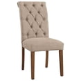 thumbnail image 2 of Side Chair with Button Tufted Back and Rolled Top, Set of 2, Beige, 2 of 5