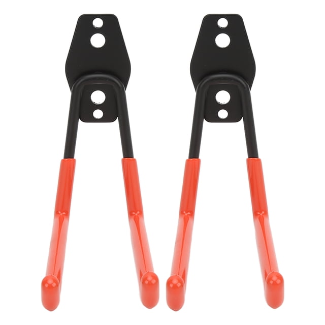 EOTVIA Crochets de Garage, Crochets de Garage Orange en Métal Rangement Mural Robuste pour Vélos Entrepôt Balcon 2 Pcs, Cintres à Outils de Rangement de Garage