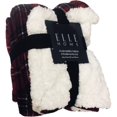thumbnail image 3 of Elle Home Printed Plush Sherpa Throw Blanket Super Soft Warm Luxury Phillip Plaid, 3 of 5
