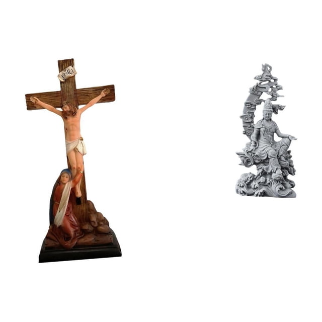 Estatua de Guan Yin, Virgen María, Figura Católica, Colección Religiosa, Escultura de de Jesús, Obra de Arte Adecuada para Decoración del