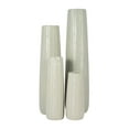 thumbnail image 6 of Sagebrook Home Ceramic Cylinder Etched Lines Vase, 6 of 7