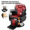 thumbnail image 6 of Artist Hand Heavy Duty Recliner Barber Chair Salon Hair Stylist Tattoo (Red, Black), 6 of 6