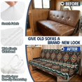 thumbnail image 3 of FUIALDOLG Furniture Protector Stretch Stretchy, Compatible with Camper Camping RV Couch Covers(Vintage Geometric Totems), 3 of 7