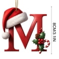 thumbnail image 2 of Qjidjing 1Pc Christmas Initial Letter Ornaments, Acrylic Personalized Letter Hanging Pendants, DIY Trimmings, for Xmas Tree, Winter Holiday Gifts, 2 of 7