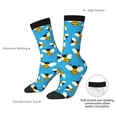 thumbnail image 6 of Honeii Flying Bees Print Adult Socks,Crew Socks,Casual Calf Socks,Daily Wear Socks for Men & Women, Perfect for Sports, Casual and Everyday Use, 6 of 6