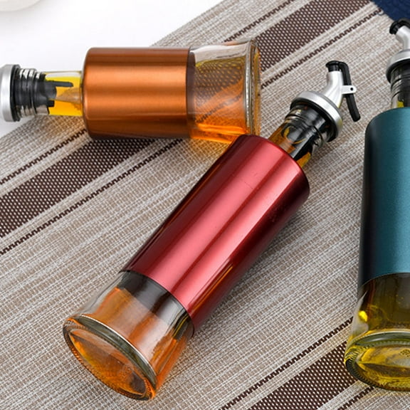 FRCOLOR  320 Ml Kitchen Oil Dispenser Bottle Storage Container for Olive Spray Red