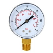 Whoamigo Upgraded Pressure Gauge 50mm Low Pressure Gauge Dual Scale Pressure Gauge 1/4" BSPT Thread for Fuel Air Oil Water Gas