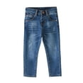 thumbnail image 2 of Boys' Blue Denim Jeans Elastic Waist Cotton Pants Spring And Autumn Children's Basic Casual Solid Full Length Pants Jeans for Kids, 2 of 5
