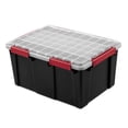 thumbnail image 2 of (4 pack) Sterilite Large Gasket Tote, 20 Gallon WaterProof Plastic Storage Bin with Lid, Gasket Seal and Durable Latches, Black, 2 of 12