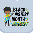 thumbnail image 4 of Inktastic Black History Month Rocks- boy with guitar Boys or Girls Baby Bib, 4 of 4