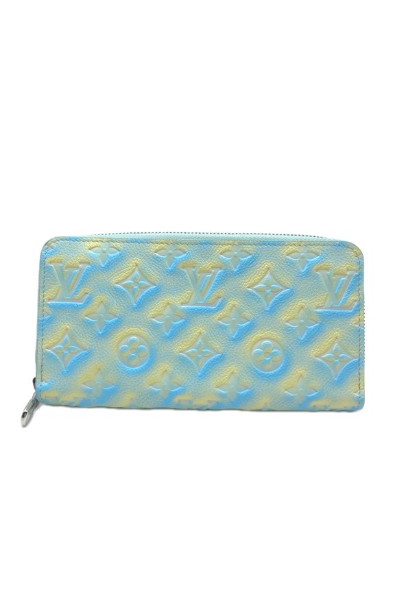 Pre-Owned LOUIS VUITTON Monogram Empreinte Summer Stardust Zippy Wallet Vert d'Or M81466 Long...