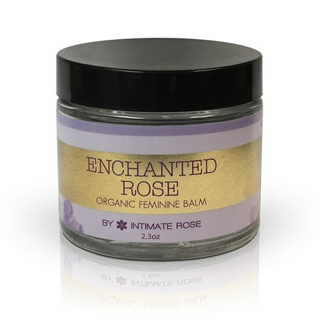 Enchanted Rose Vaginal Balm by Intimate Rose - Organic Feminine Balm - All Natural Moisturizing Balm - Relief for Dryness, Itching, and Irritation in Intimate Areas. 2.3 oz Package, Made in