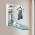 thumbnail image 6 of White Ironing Board Cabinet Wall Mounted Storage Cabinet Foldable with Mirror, 6 of 12
