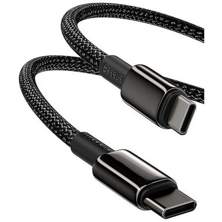 Baseus USB C Cable, 100W PD 5A QC 4.0 Fast Charging USB C to C Cable, Zinc Alloy Nylon Braided USB Type C Charger Cable for iPhone 15/Pro/Plus/Pro Max, MacBook, iPad Pro, Samsung S23/S22+ (6.6ft)