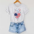 thumbnail image 5 of Summer Clean Womens 4Th Of July Patriotic Shirt American Flag Graphic Short Sleeve Tops Crew Neck Tee Shirts Independence Day T-Shirts Pullover Sweater Blouses Lounge Breathable Blouses 2025, 5 of 6