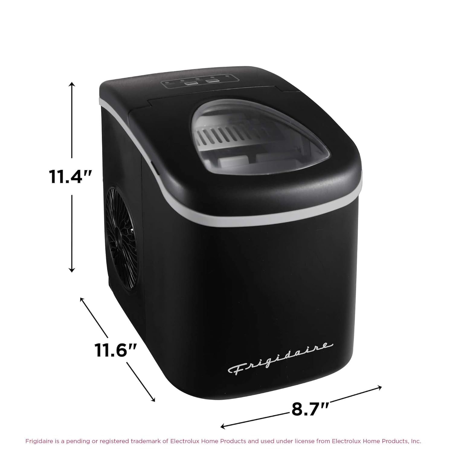 Compact Countertop Ice Maker, 26 lb per Day, Black