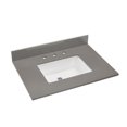 thumbnail image 4 of 31 in. Composite Stone Vanity Top in Concrete Gray with White Basin, 4 of 7