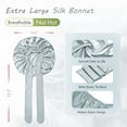 thumbnail image 5 of Single Layer Silk Satin Tie Bonnet Large Silver Grey, 5 of 6