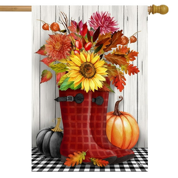 Briarwood Lane Fall Boots House Flag