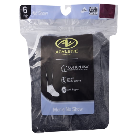 Athletic Works Men's P6 Noshow