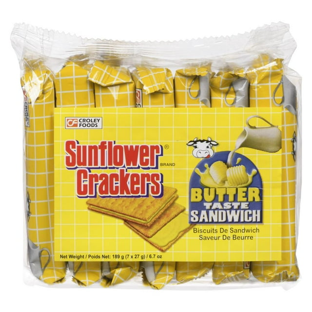 Sunflower Crackers Butter Sandwich, 189g per Pack, Butter Flavor