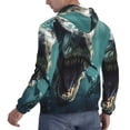 thumbnail image 6 of Daiia Underwater Dinosaur Shark for Men's Fashion Hoodies & Sweatshirts with Kangaroo Pocket Hooded Sweatshirt Breathable & Moisture Wicking-Large, 6 of 7