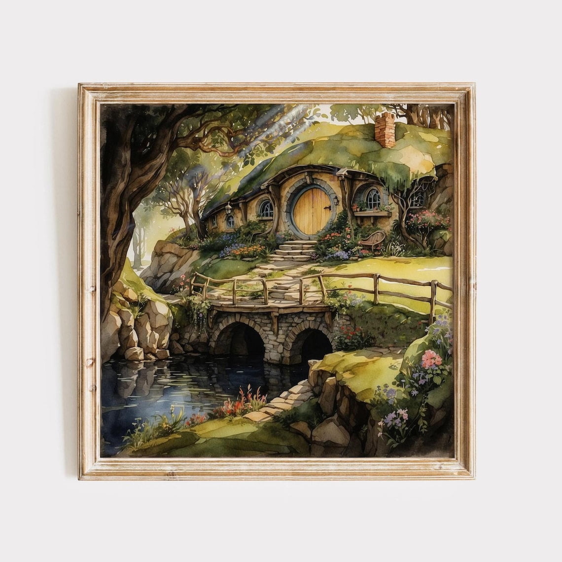 Fantasy Valley House Adventure Landscape Decor Wall Art
