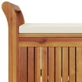 thumbnail image 4 of vidaXL Garden Storage Bench with Cushion 126 cm Solid Wood Acacia, 4 of 5