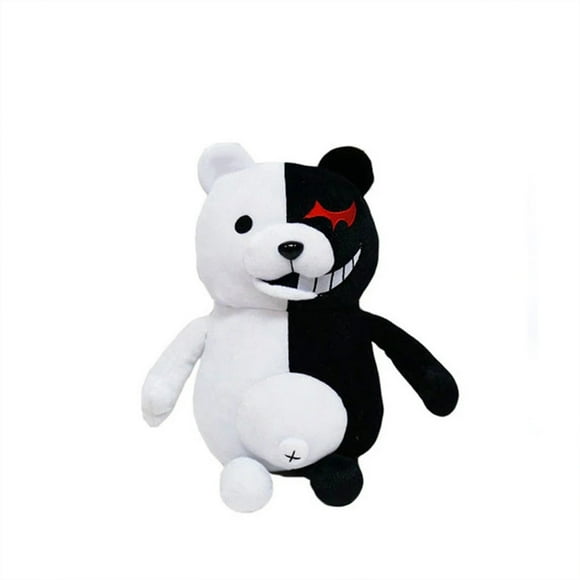 Qiaoxi Peluche Ours 25 cm Jouet Ours Dangan Ronpa Super Danganronpa Monokuma Ours Noir Blanc Peluches Cadeaux