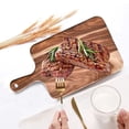 thumbnail image 3 of Homelife Wood Cutting Board with Handle Heavy-Duty Wooden Charcuterie Chopping Board for Meat Cheese Vegetables Bread Versatile Kitchen Serving Board, 3 of 11