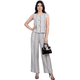 thumbnail image 1 of Conjunto 2 Piezas Casual Chic, Blusa Sin Mangas Minimalista y Pantalón Holgado a Rayas para Mujer, 1 of 5